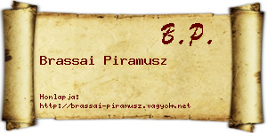 Brassai Piramusz névjegykártya